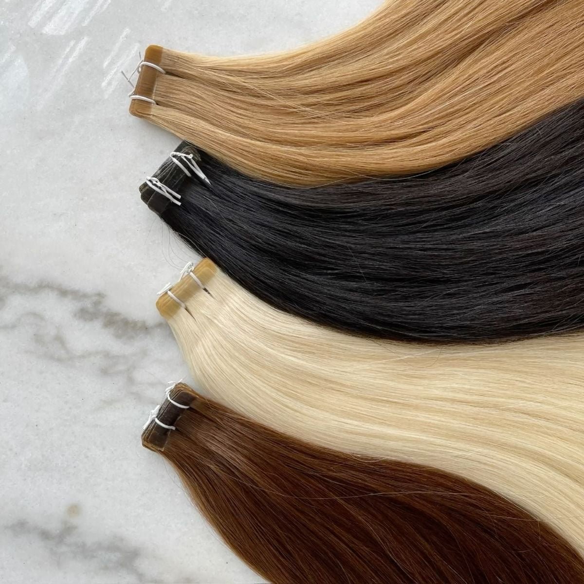 Tape-in #27 Blonde Hair Extensions - 22”