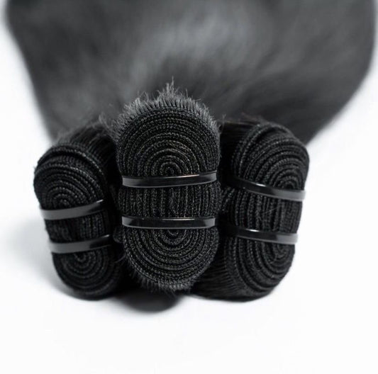 Weft #1B Negro Natural Hair Extensions - 22”